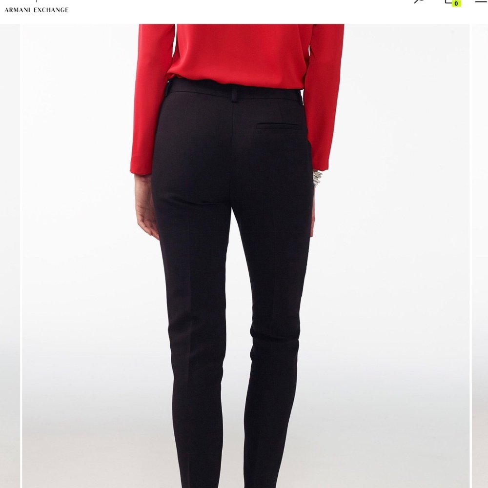 NWT Armani Exchange Black Modern Slim Trouser Pants - Picture 9 of 10
